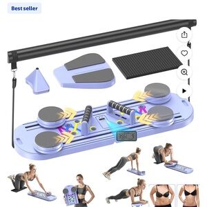 Pilates Fitness Reformer Board with Resistance Bands (Unopened in Box)